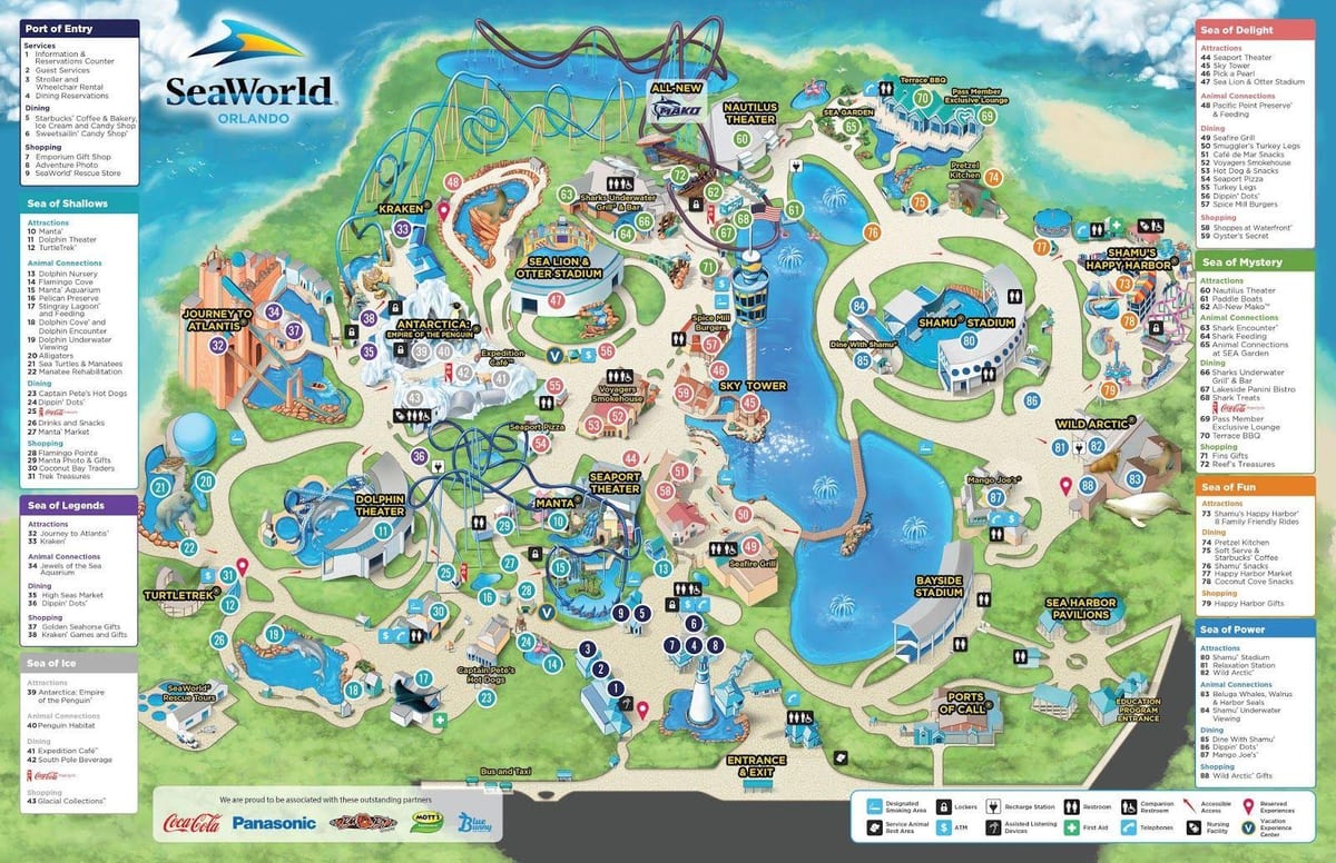 نقشہ کے Seaworld آرلینڈو