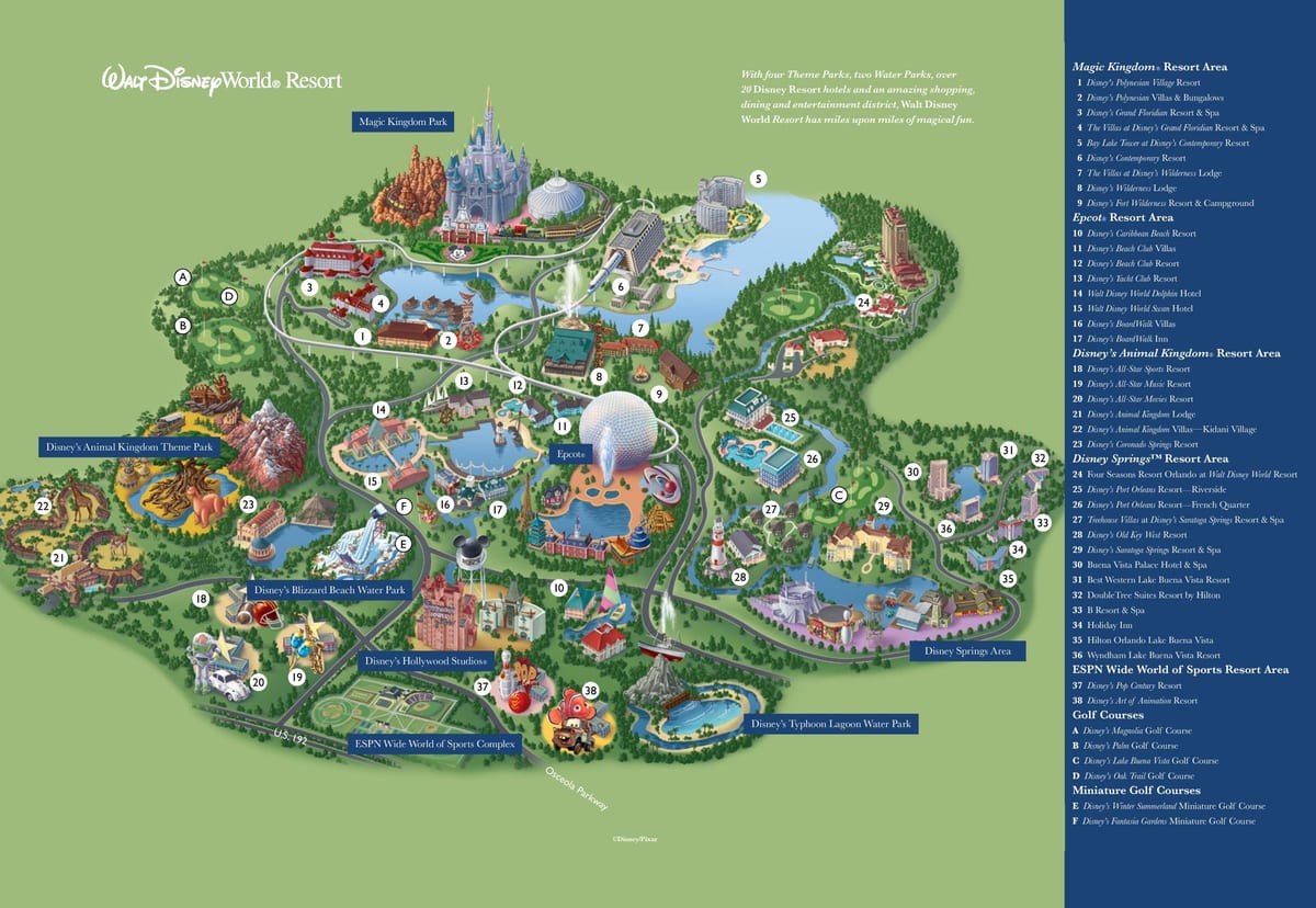 نقشہ کے WDW